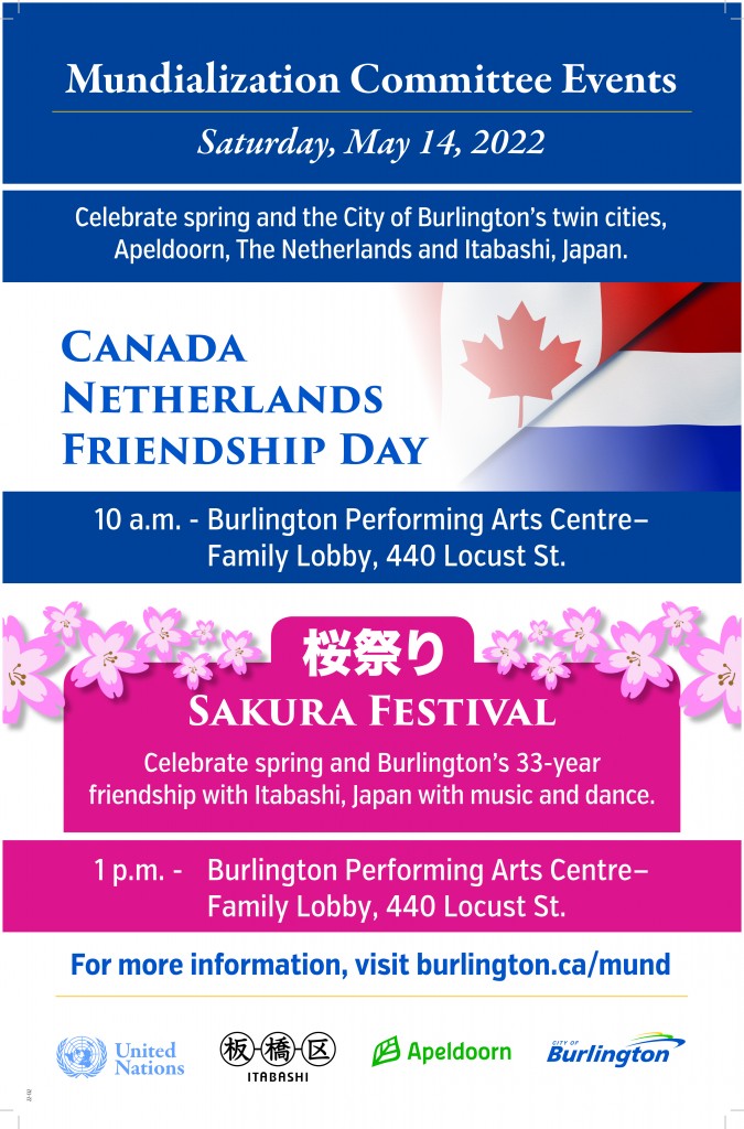 May 14, 2022 Canada netherlands Friendship Day and Sakura Festival in Burlington copy